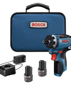 Bosch GSR12V-300HXB22 12V Max Brushless Lithium-Ion Two-Speed Hex 1/4 In. Cordless Screwdriver Kit (2 Ah)