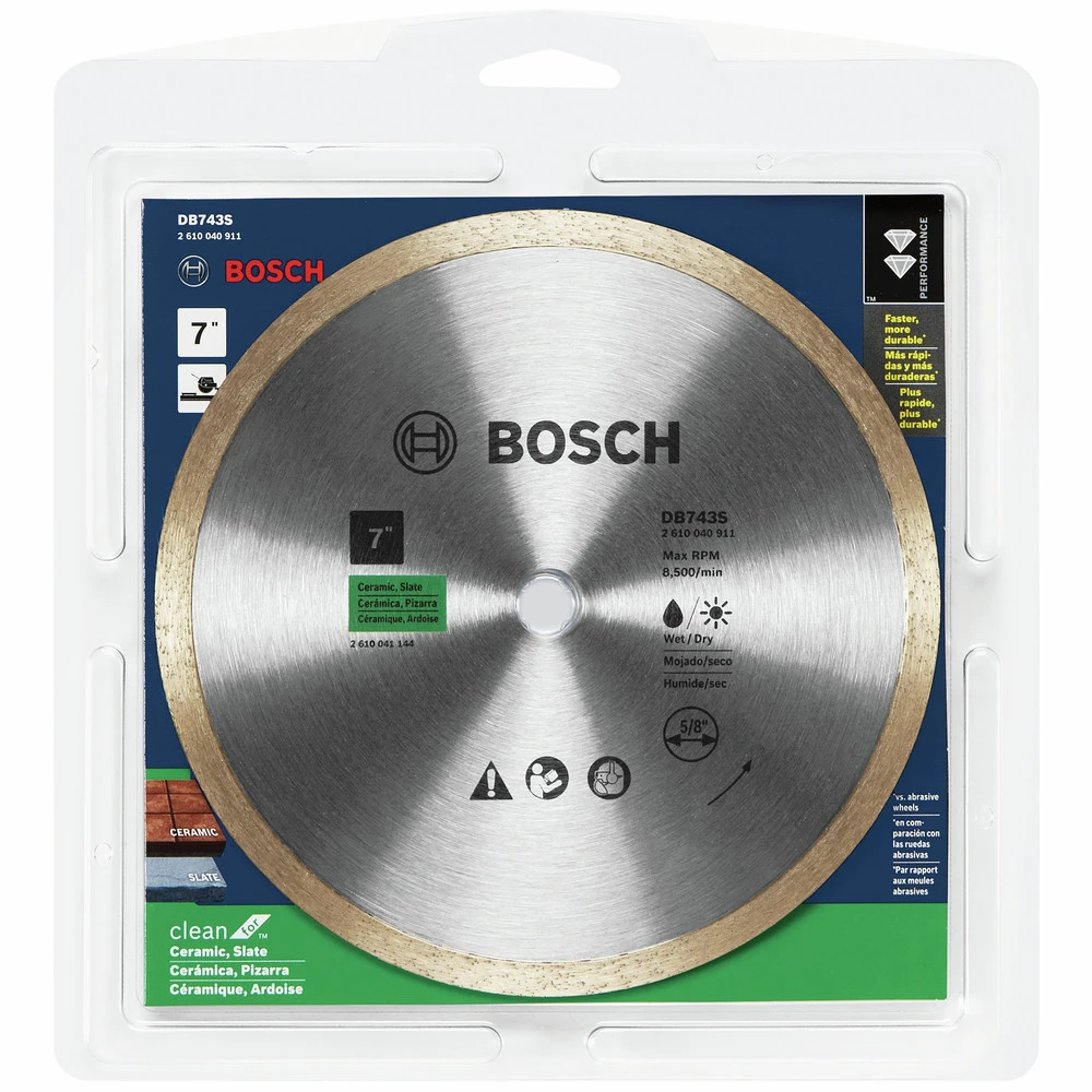 Bosch DB743S Standard Continuous Rim Clean Cut 7 In. Diamond Blade 2 Bosch DB743S Standard Continuous Rim Clean Cut 7 In. Diamond Blade - Image 2