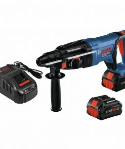 Bosch GBH18V-26DK24 Bulldog 18V EC Brushless Lithium-Ion 1 In. Cordless SDS-plus Rotary Hammer Kit With 2 Batteries (8 Ah)