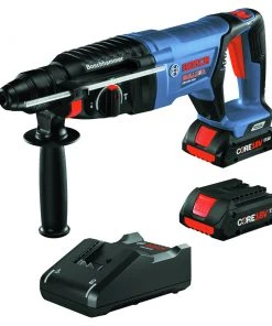 Bosch GBH18V-26DK25 Bulldog 18V EC Brushless Lithium-Ion 1 In. Cordless SDS-plus Rotary Hammer Kit With 2 Batteries (4 Ah)
