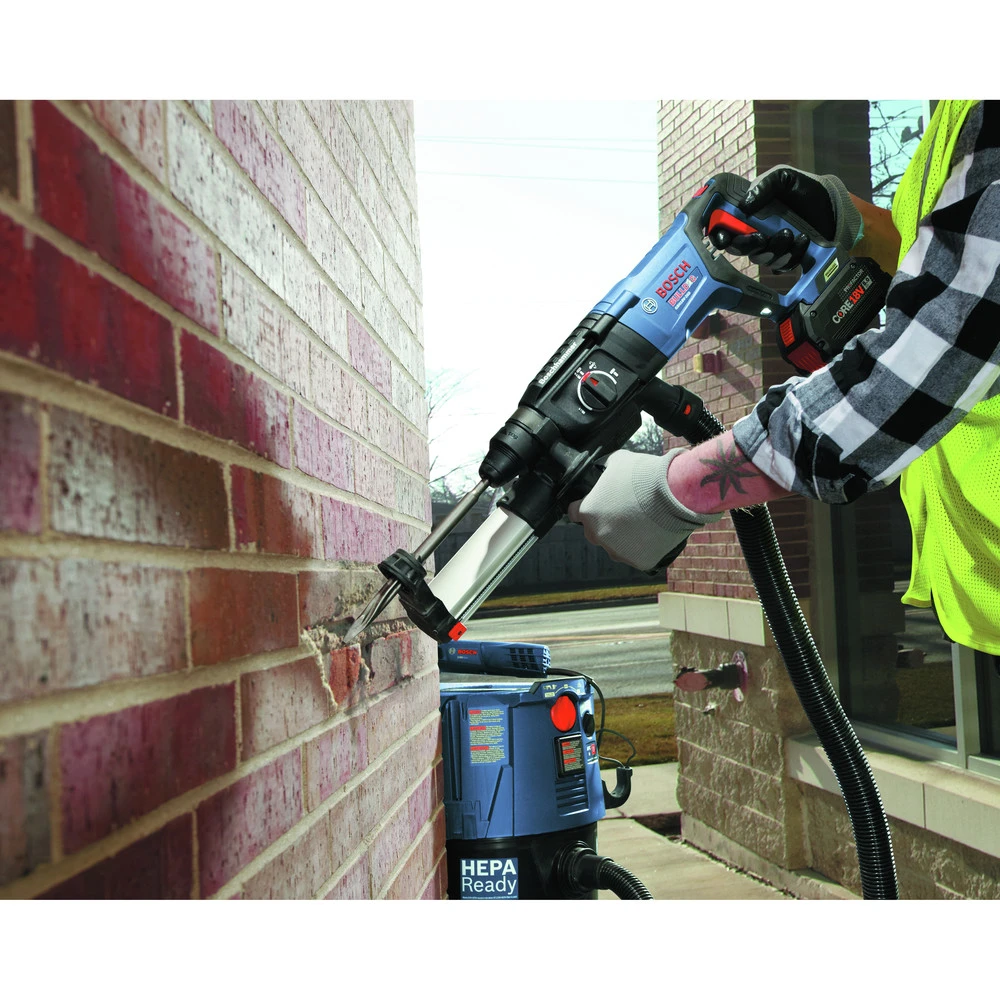 Bosch GBH18V-26DK25 Bulldog 18V EC Brushless Lithium-Ion 1 In. Cordless SDS-plus Rotary Hammer Kit With 2 Batteries (4 Ah) 11 Bosch GBH18V-26DK25 Bulldog 18V EC Brushless Lithium-Ion 1 In. Cordless SDS-plus Rotary Hammer Kit With 2 Batteries (4 Ah) - Image 11