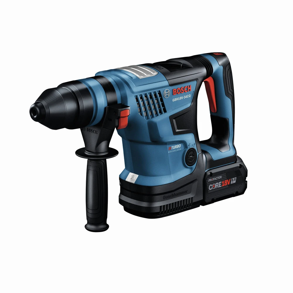 Bosch GBH18V-34CQN PROFACTOR 18V Cordless SDS-plus 1-1/4 In. Rotary Hammer With BiTurbo Brushless Technology (Tool Only) 1 Bosch GBH18V-34CQN PROFACTOR 18V Cordless SDS-plus 1-1/4 In. Rotary Hammer With BiTurbo Brushless Technology (Tool Only)