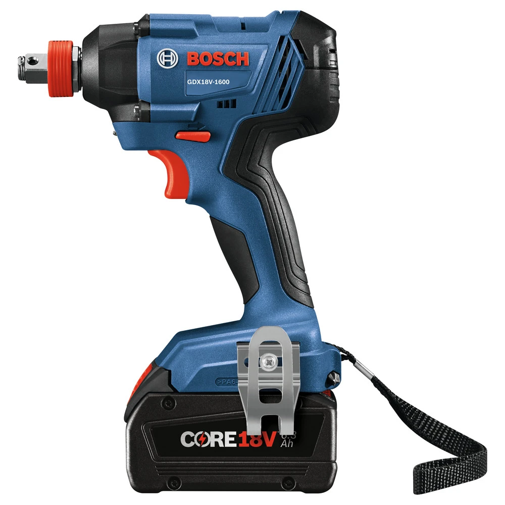 Bosch GDX18V-1600B12 18V Freak Lithium-Ion 1/4 In. And 1/2 In. Cordless Two-In-One Bit/Socket Impact Driver Kit (2 Ah) 3 Bosch GDX18V-1600B12 18V Freak Lithium-Ion 1/4 In. And 1/2 In. Cordless Two-In-One Bit/Socket Impact Driver Kit (2 Ah) - Image 3