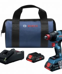 Bosch GDX18V-1800CB25 Freak 18V EC Brushless Connected 1/4 In. And 1/2 In. 2-in-1 Bit/Socket Impact Driver Kit With CORE18V 4.0 Ah Compact Batteries