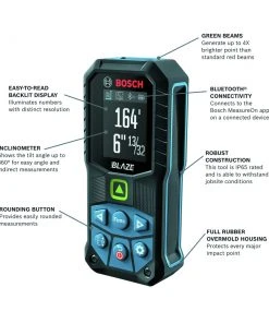 Bosch GLM165-27CGL 3.7V BLAZE Connected Green Beam 165 Ft. Cordless Laser Measure Kit (1 Ah) 36 Bosch GLM165-27CGL 3.7V BLAZE Connected Green Beam 165 Ft. Cordless Laser Measure Kit (1 Ah) -Bosch Sales Shop bshnglm165 27cgl j