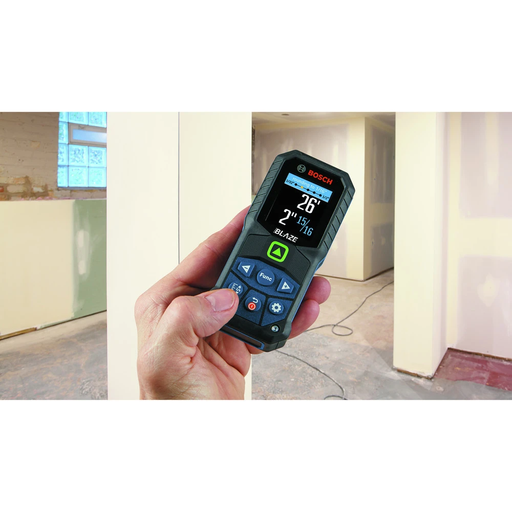 Bosch GLM165-27CGL 3.7V BLAZE Connected Green Beam 165 Ft. Cordless Laser Measure Kit (1 Ah) 15 Bosch GLM165-27CGL 3.7V BLAZE Connected Green Beam 165 Ft. Cordless Laser Measure Kit (1 Ah) - Image 15