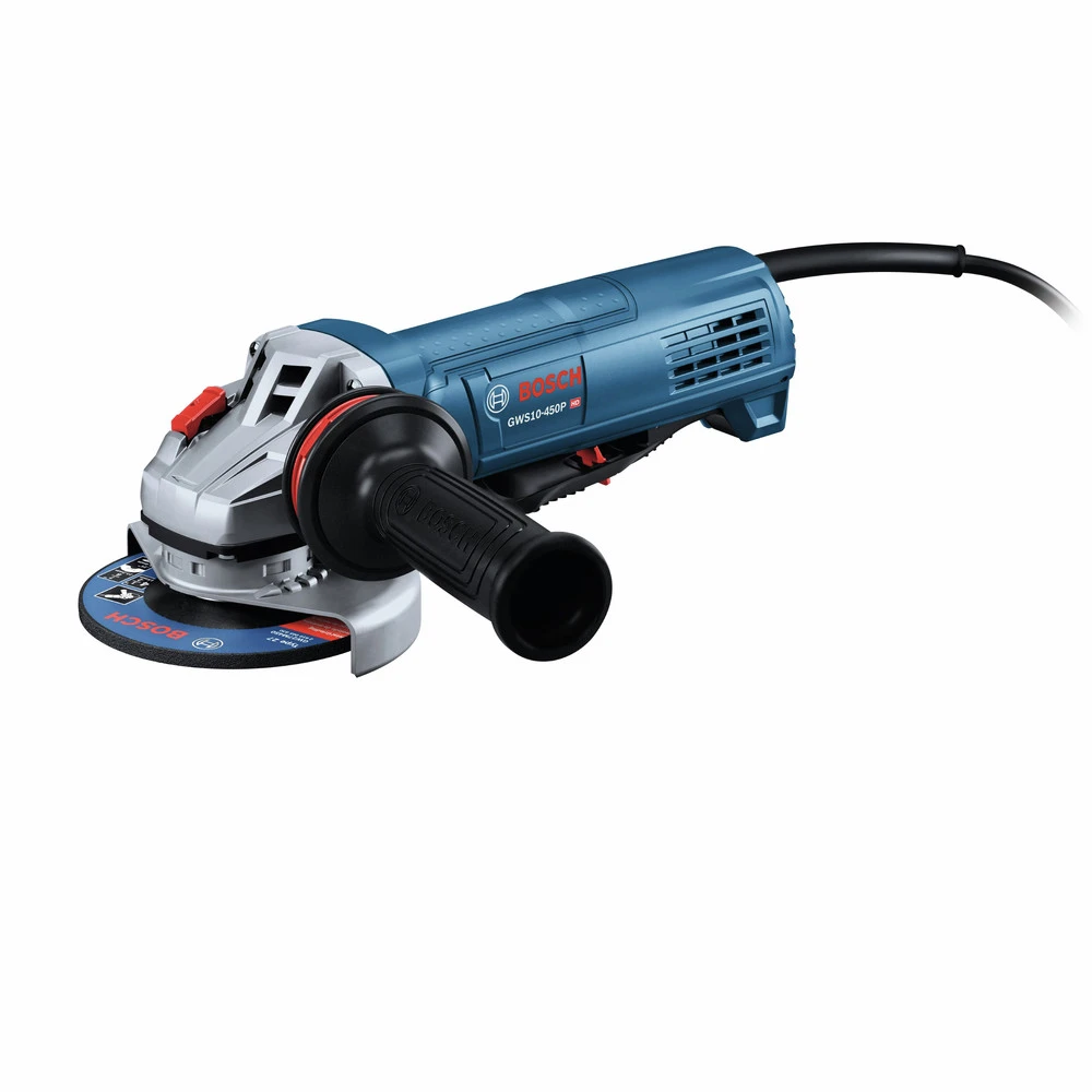 Bosch GWS10-450P 120V 10 Amp Compact 4-1/2 In. Corded Ergonomic Angle Grinder With Paddle Switch 1 Bosch GWS10-450P 120V 10 Amp Compact 4-1/2 In. Corded Ergonomic Angle Grinder With Paddle Switch