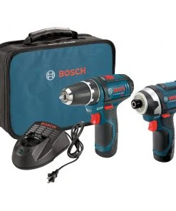 Factory Reconditioned Bosch CLPK22-120-RT 12V Max Lithium-Ion 3/8 In. Cordless Drill/Driver And Impact Driver Combo Kit (2 Ah)