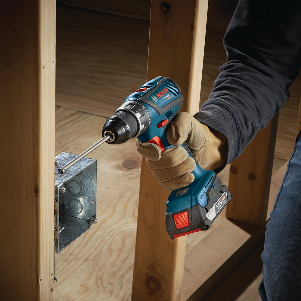 Factory Reconditioned Bosch DDS181A-02-RT 18V Lithium-Ion Compact Tough 1/2 In. Cordless Drill Driver Kit (2 Ah) 4 Factory Reconditioned Bosch DDS181A-02-RT 18V Lithium-Ion Compact Tough 1/2 In. Cordless Drill Driver Kit (2 Ah) - Image 4