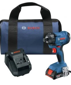 Factory Reconditioned Bosch GDR18V-1400B12-RT 18V Compact Lithium-Ion 1/4 In. Cordless Hex Impact Driver Kit (2 Ah)