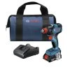 Factory Reconditioned Bosch GDX18V-1800B12-RT 18V EC Brushless Lithium-Ion 1/4 In. And 1/2 In. Cordless 2-in-1 Bit/Socket Impact Driver Kit (2 Ah)