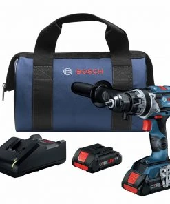 Factory Reconditioned Bosch GSB18V-755CB25-RT 18V Brute Tough Connected-Ready EC Brushless Lithium-Ion 1/2 In. Cordless Hammer Drill Driver Kit With 2 Batteries (4 Ah)