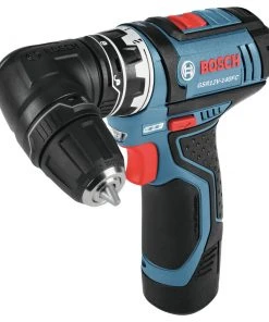 Factory Reconditioned Bosch GSR12V-140FCB22-RT 12V Lithium-Ion Max FlexiClick 5-In-1 1/4 In. Cordless Drill Driver System Kit (2 Ah) -Bosch Sales Shop bshrgsr12v 140fcb22 rt b
