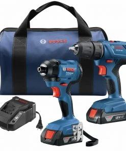 Factory Reconditioned Bosch GXL18V-26B22-RT 18V Lithium-Ion 2 Ah Compact Drill Driver / Hex Impact Driver Combo Kit