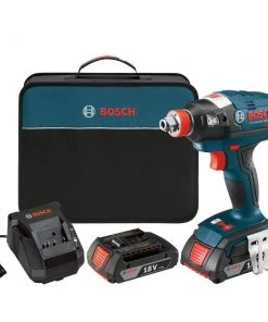 Factory Reconditioned Bosch IDH182-02-RT 18V Cordless Lithium-Ion Brushless Socket Ready Impact Driver Kit With Soft Case