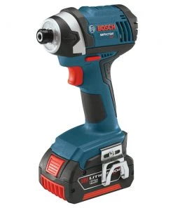 Factory Reconditioned Bosch IDS181-01-RT 18V Compact Tough 1/4 In. Hex Impact Driver With 2 HC FatPack Lithium-Ion Batteries
